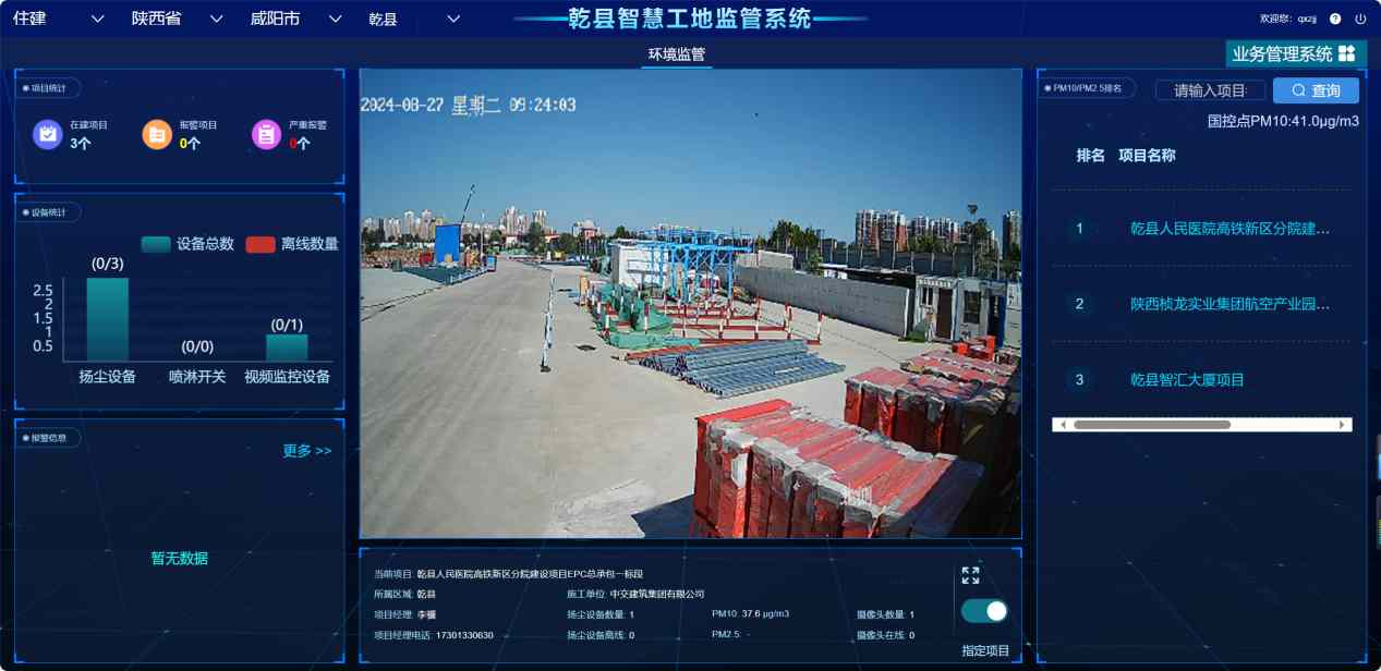 乾縣智慧工地新篇章:知行華智打造監管平臺典范! 乾縣智慧工地新篇章:知行華智打造監管平臺典范!